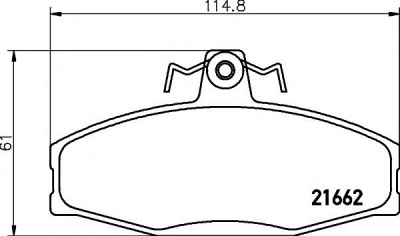 HELLA PAGID 8db355017931 -  Комплект тормозных колодок, дисковый тормоз